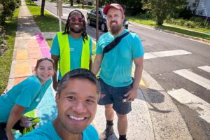 Hyattsville Quilted Crossing Graham Projects community paint day team