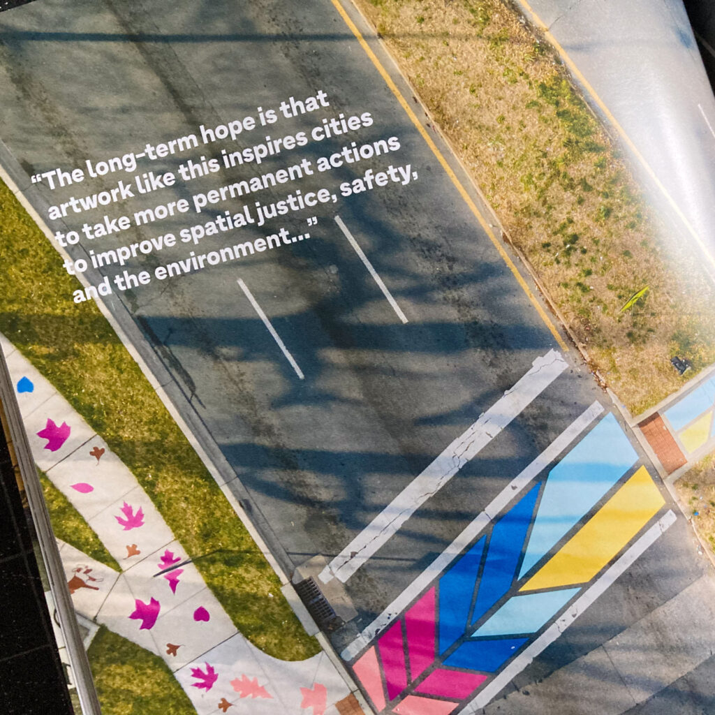 BmoreArt Collaboration Graham Projects quote preview over Druid Hill Canopy Crosswalk