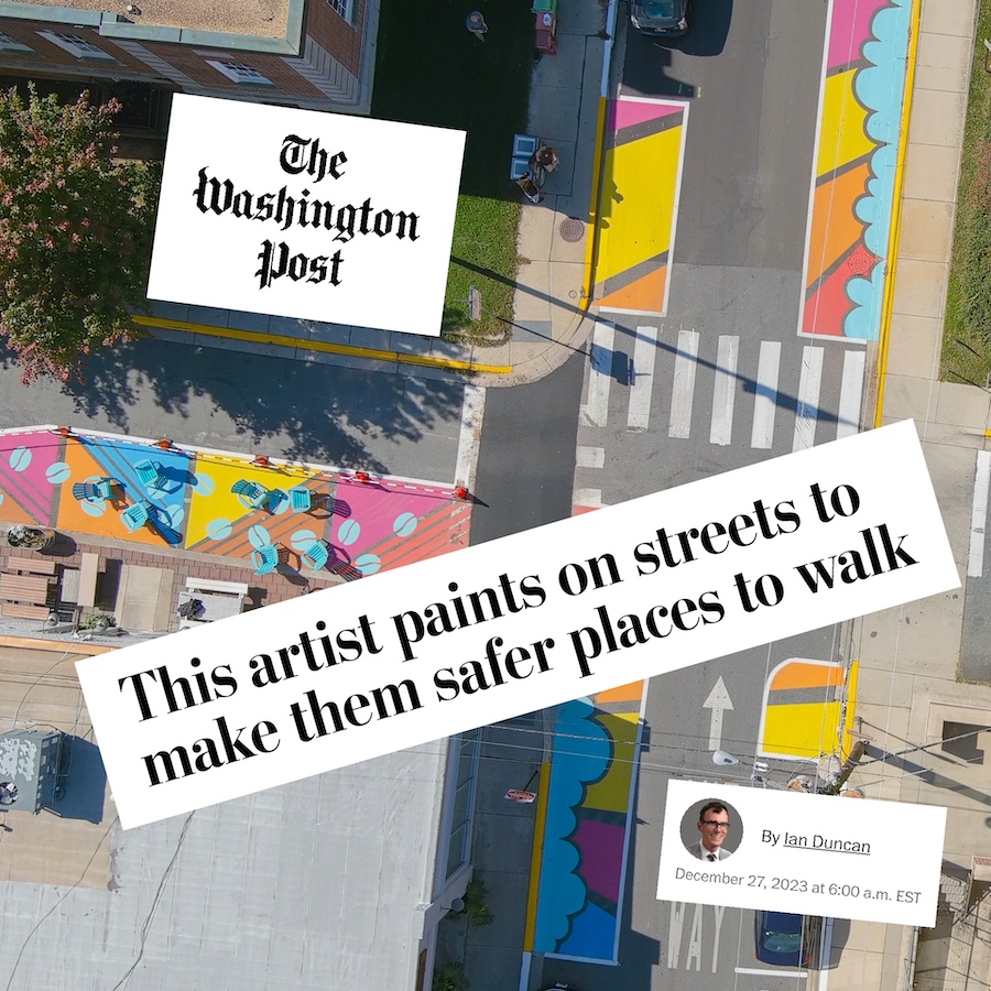 Washington Post This artist paints on streets to make them safer places to walk article preview