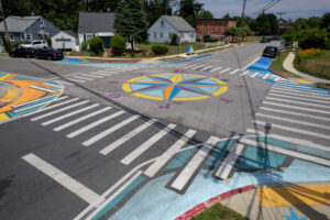 Annapolis Eastport Compass Crossing birds eye view facing east