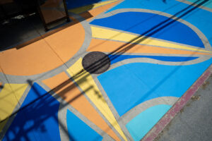 Annapolis Eastport ShineWave detail of pavement art sun rays