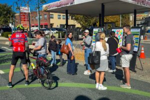 Damascus Placemaking Festival perspective view of residents sharing feedback on their vision for the future of Damascus' Main Street