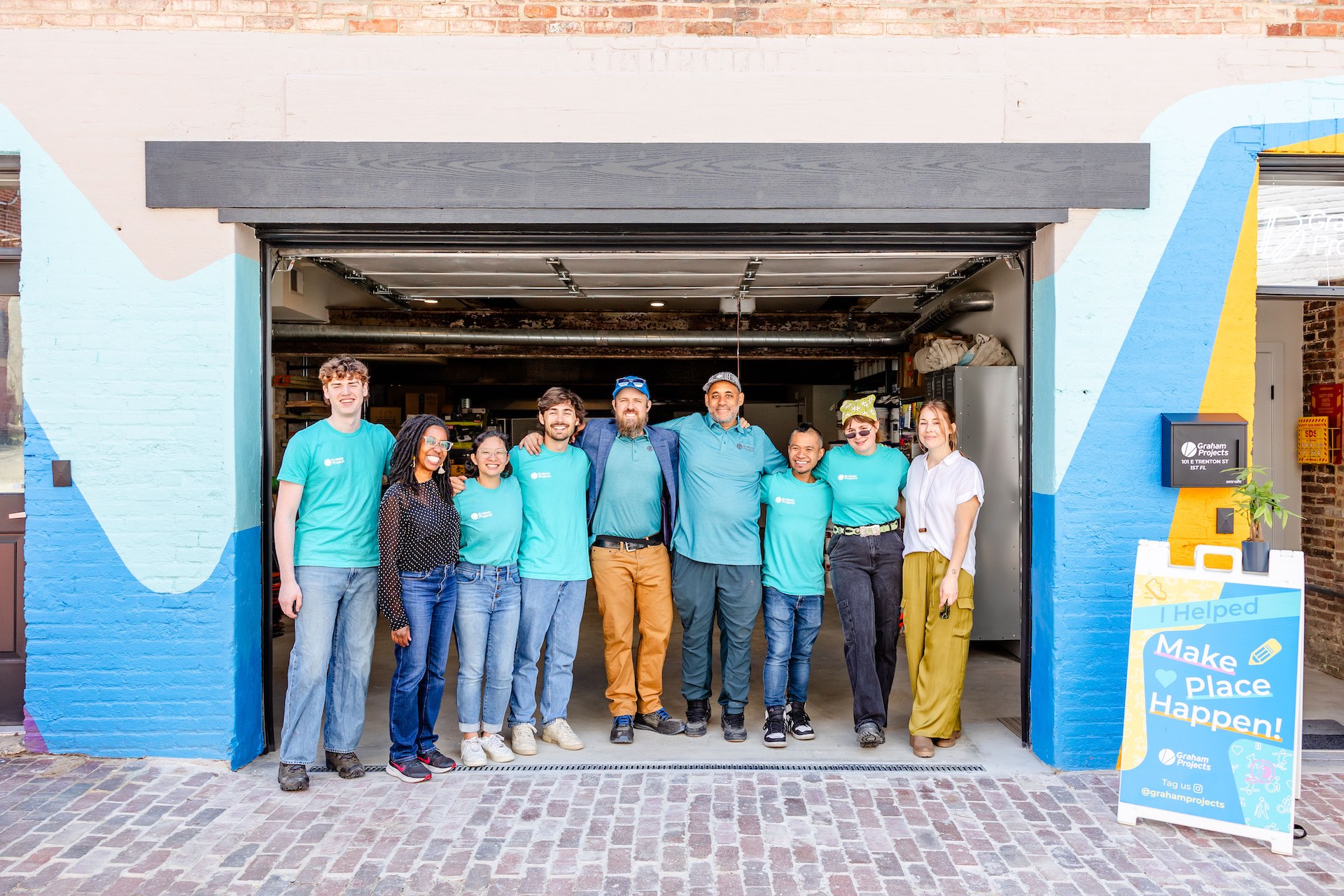 Graham Projects team at the Trenton Art Garage ribbon cutting