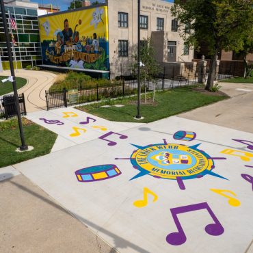 Chick Webb Recreation Center pavement art feature